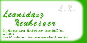 leonidasz neuheiser business card